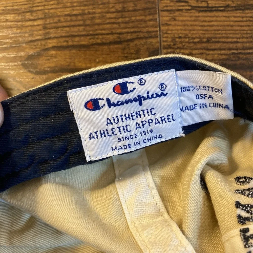 Pitt Panthers Y2K Logo Hat Champion OSFA Strapback Pittsburgh Big East Era Vtg‎